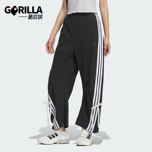 Adidas/阿迪达斯正品新款女士蝴蝶结高腰宽松经典香蕉裤JY7666