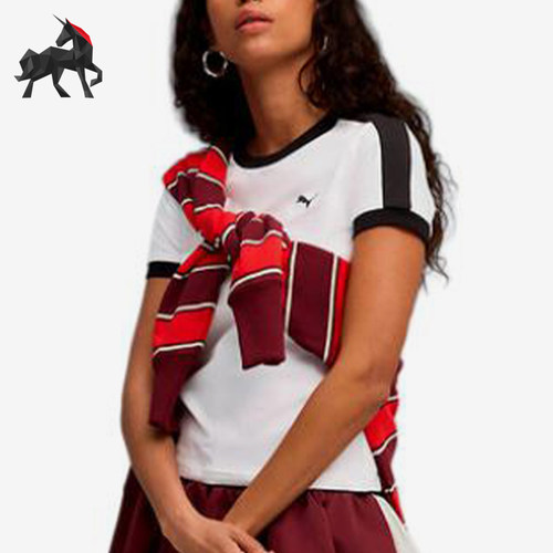 Puma/彪马正品T7Slim运动休闲套头舒适轻便经典短袖T恤635876-02
