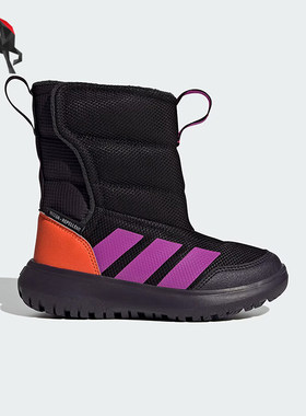 Adidas/阿迪达斯正品2025秋冬款小童运动加绒高帮保暖棉鞋JQ2633