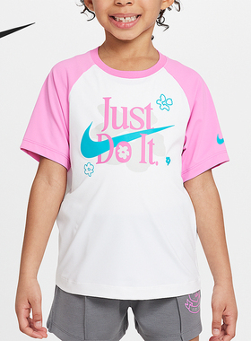 Nike/耐克正品Wildflower小童日常休闲经典圆领针织T恤II3528-675