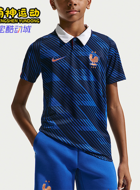 Nike/耐克正品Dri-FIT大童复古球迷版足球短袖POLO衫IB5129-480