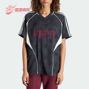 Adidas/阿迪达斯正品三叶草女士透气街头风波点运动短袖T恤KV1189