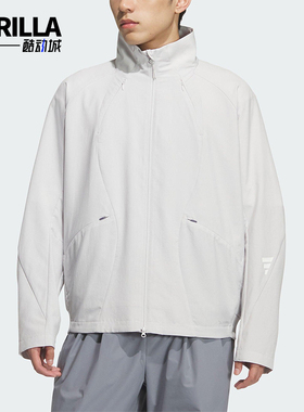 Adidas/阿迪达斯正品FOS男士宽松速干运动休闲立领夹克外套KC0148