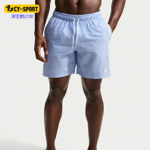 Nike/耐克正品Swim Breaker男士刺绣休闲沙滩系带短裤IQ7742-452