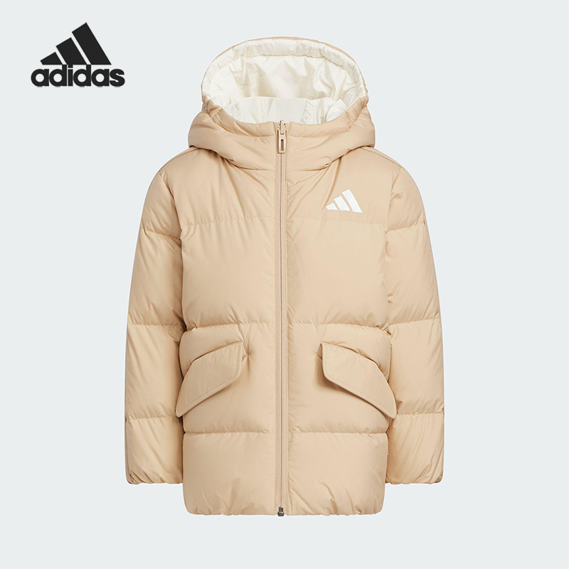 Adidas/阿迪达斯正品冬季儿童连帽保暖双面穿休闲羽绒服KC2816
