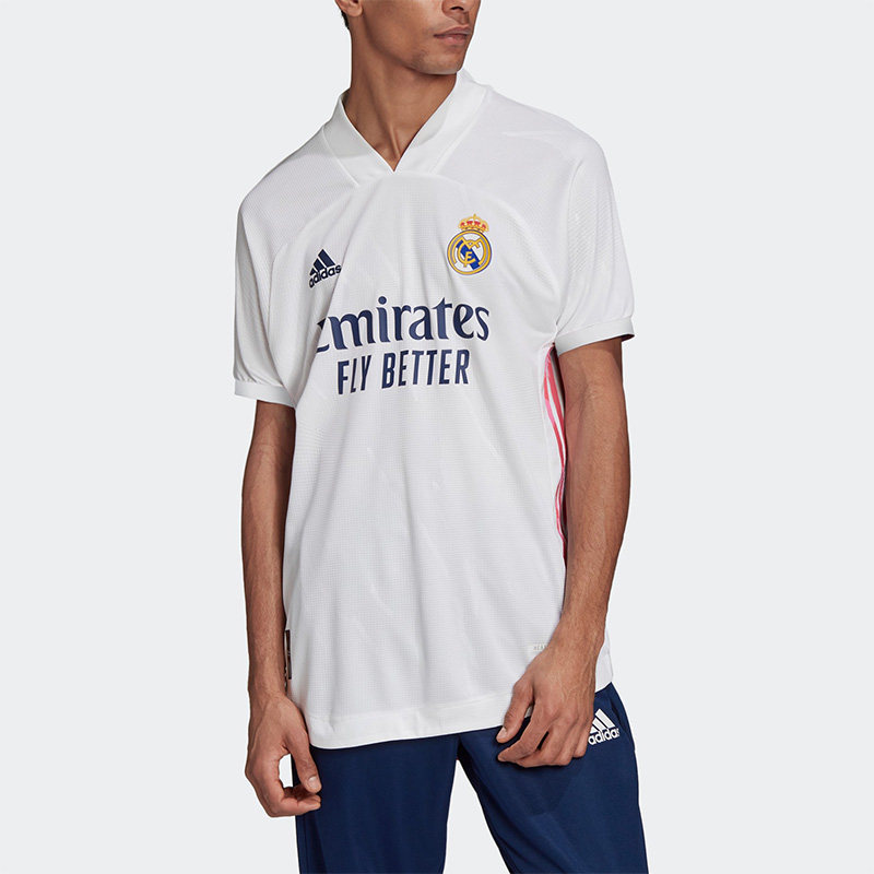 Adidas/阿迪达斯正品足球男子运动V领休闲训练短袖T恤FM4736