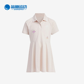 阿迪达斯正品 新款 小童休闲翻领连衣裙时尚 Adidas 百搭新款 JF3873