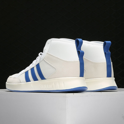 阿迪达斯男女三条纹中帮休闲板鞋