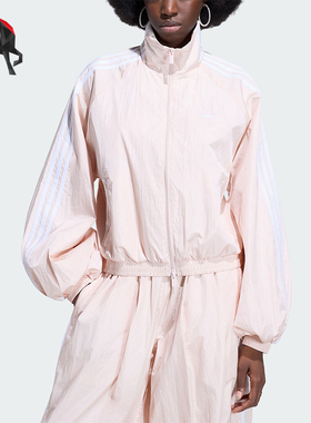 Adidas/阿迪达斯正品三叶草女士漏斗领梭织经典夹克外套KY5046