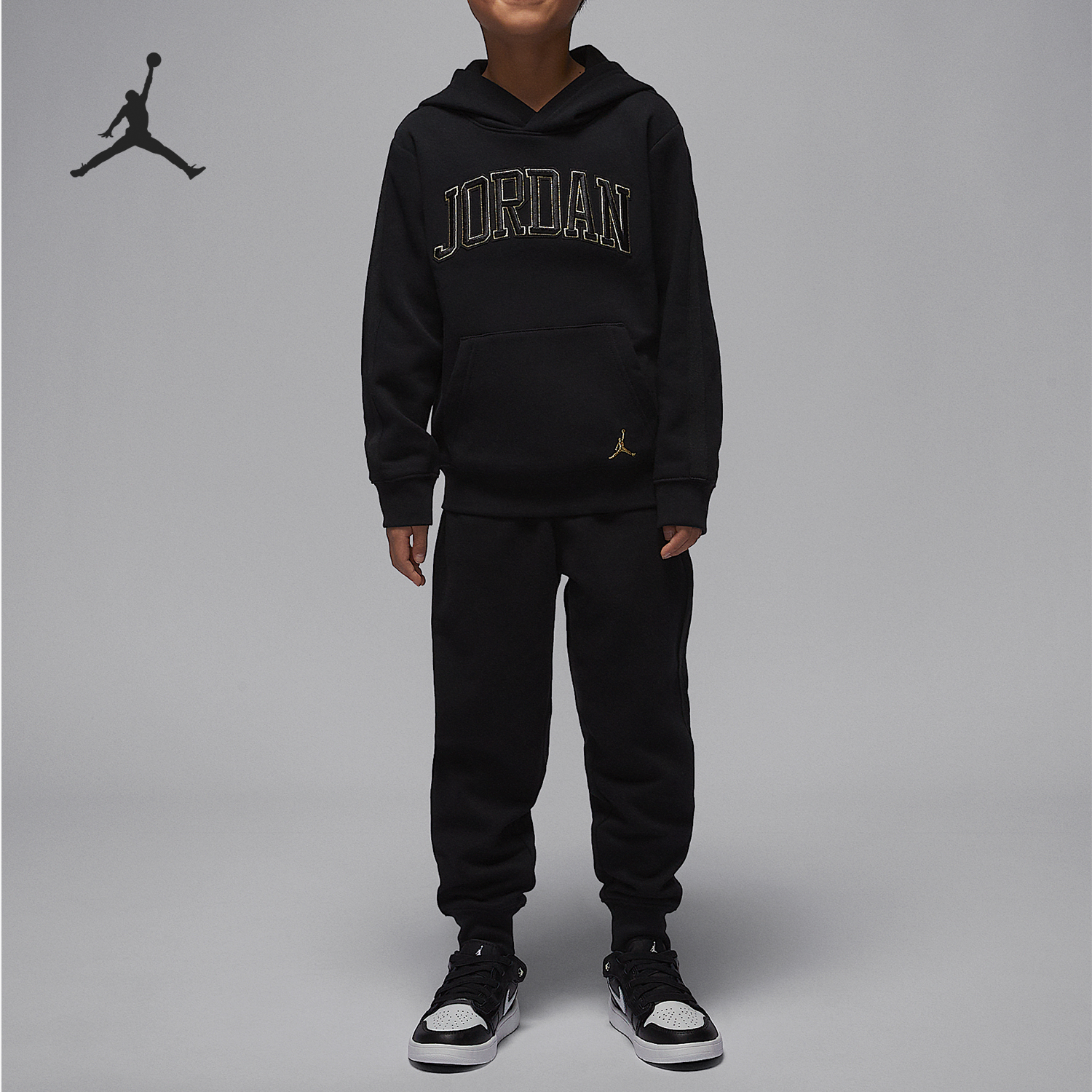 Nike/耐克正品2025JORDAN小童针织套头保暖套装HQ7231-010