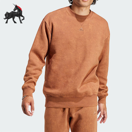 Adidas/阿迪达斯正品冬季男子简约加绒休闲卫衣IJ6927