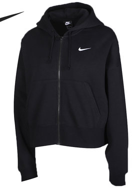 Nike/耐克正品女子加绒短款连帽宽松休闲运动夹克外套 CK1506