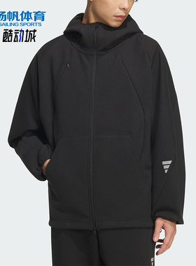 Adidas/阿迪达斯正品FUSTL M SWT HD男士运动连帽宽松外套KC6076