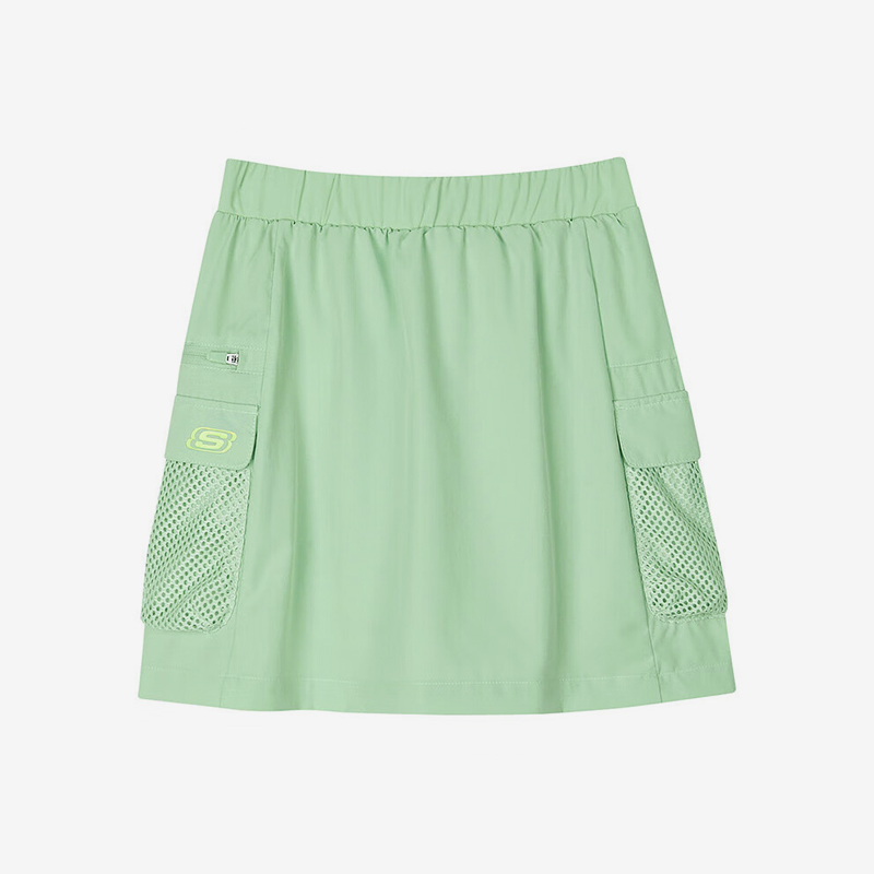 Skechers/斯凯奇正品夏季新款女士口袋梭织透气运动半身裙
