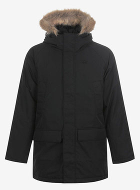 Adidas/阿迪达斯正品三叶草PAD FUR PARKA男子休闲保暖棉服GE1312