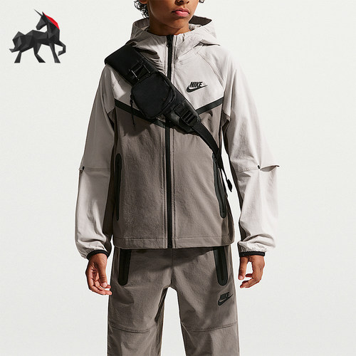 Nike/耐克正品Tech大童时尚宽松拉链长袖运动外套HQ8911-289