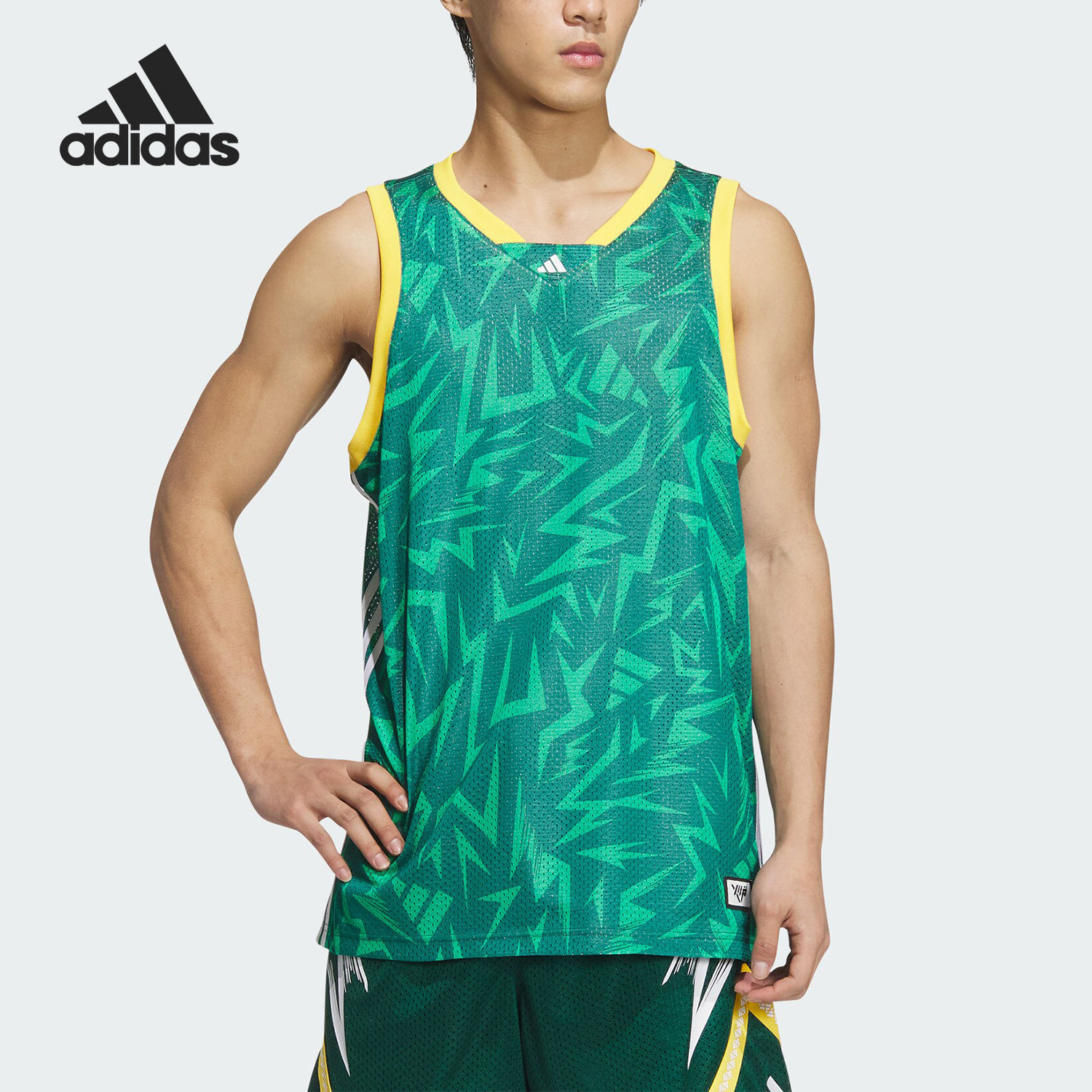 Adidas/阿迪达斯正品新款男士双面穿印花篮球运动背心JC6794