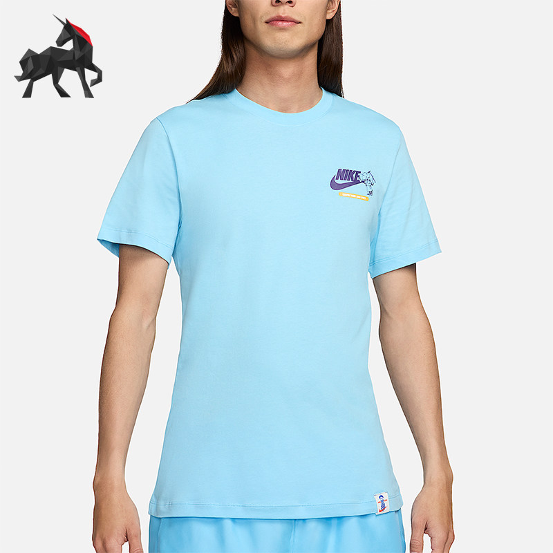 Nike/耐克正品2025男士日常圆领套头耐穿透气运动短袖FV3755-407 - 实物图