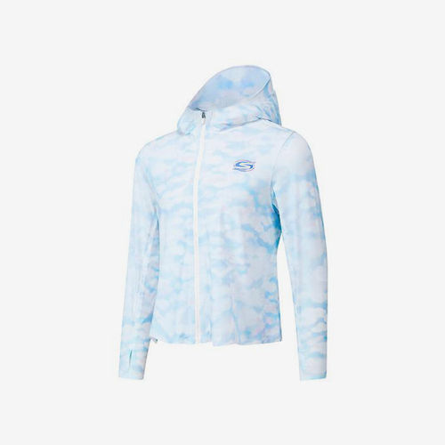 Skechers/斯凯奇正品春秋款儿童拉链印花针织连帽外套P225G054