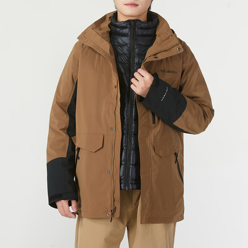 Columbia/哥伦比亚正品新款男士防水三合一冲锋衣WE9643257