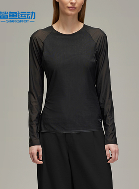 Adidas/阿迪达斯正品Y-3女士时尚经典修身圆领长袖T恤JD1455