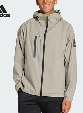 Adidas/阿迪达斯正品新款男士连帽宽松户外经典跑步外套JN5405