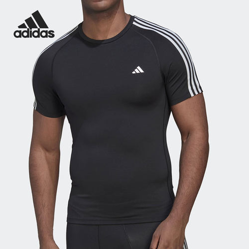 Adidas/阿迪达斯正品夏季新款男子运动休闲舒适短袖T恤HD3525