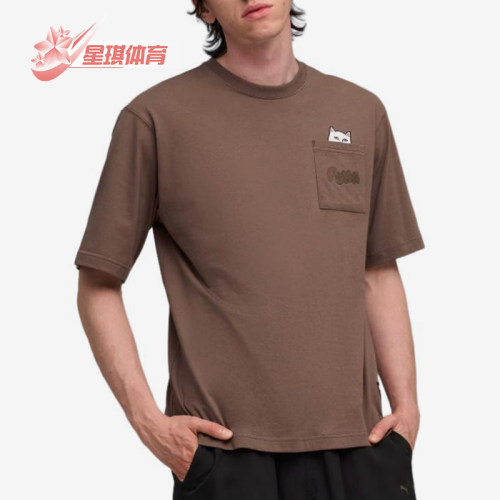 Puma/彪马正品男女同款休闲宽松圆领套头短袖T恤633779-41