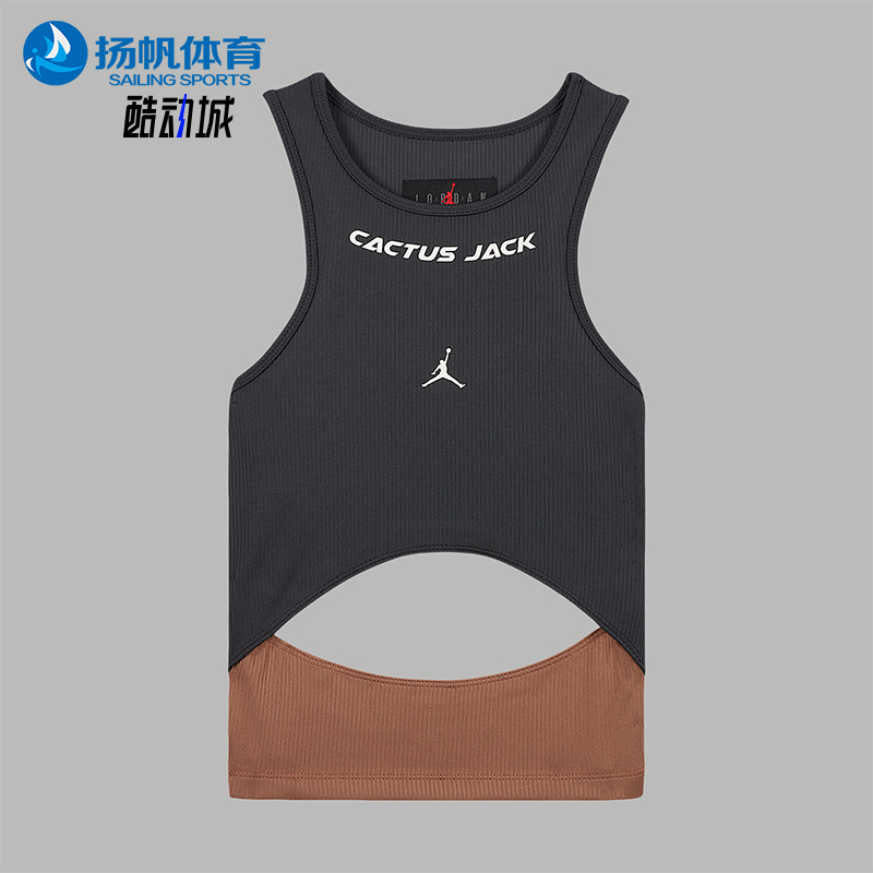 Nike/耐克正品2025 JORDAN女士印花无袖运动圆领T恤DX6172-070