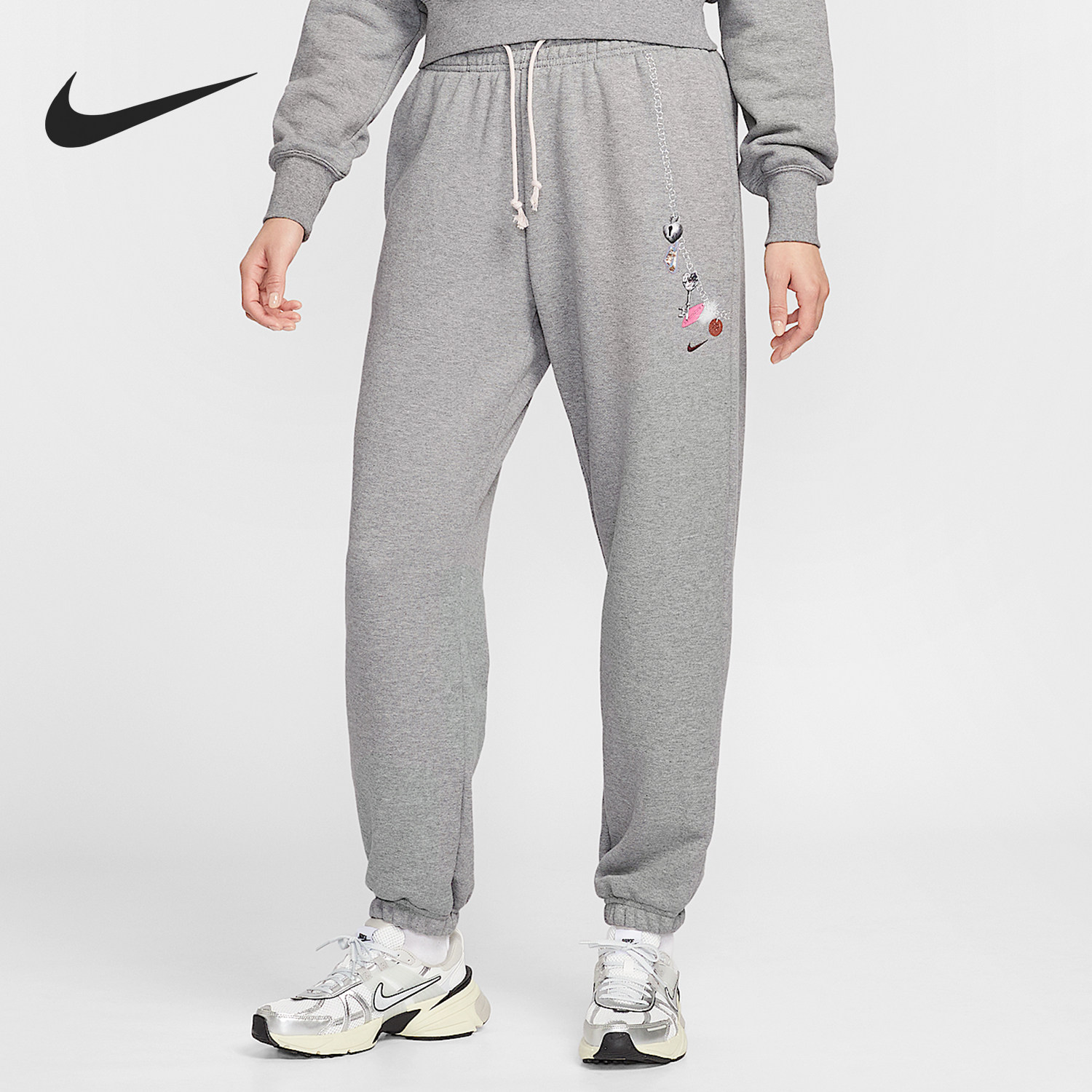 Nike/耐克官方正品2026春季款女士束脚针织印花长裤IQ3941-063,运动服/休闲服装,运动长裤,淘宝优惠券,粉丝福利购,淘宝优惠卷