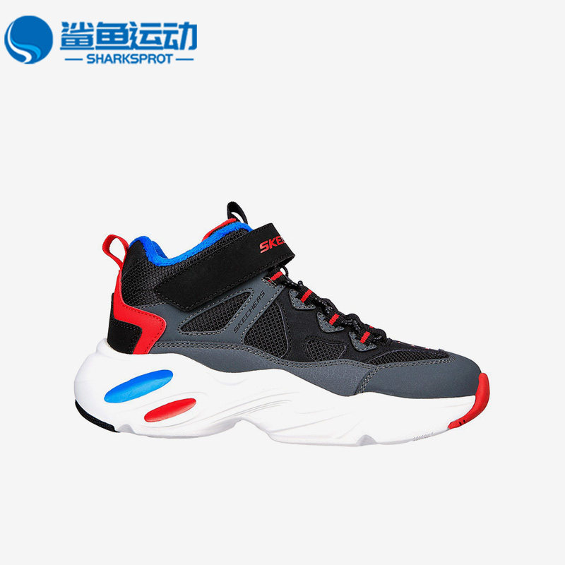 Skechers/斯凯奇正品冬季新款男大童加绒耐磨魔术贴休闲鞋405202L