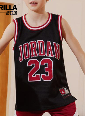 Nike/耐克正品JORDAN大童透气篮球无袖背心T恤JD2122087GS-001