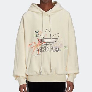 Adidas/阿迪达斯三叶草Angel Chen刺绣金鱼花纹卫衣GM8743