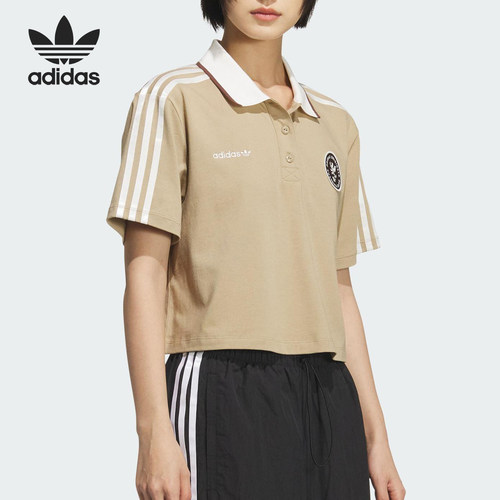 阿迪达斯女士学院针织POLO衫