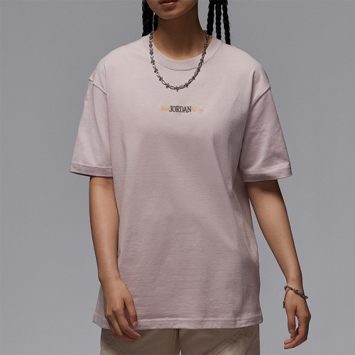 Nike/耐克正品JORDAN女士宽松针织图案经典休闲短袖T恤IF0380-019
