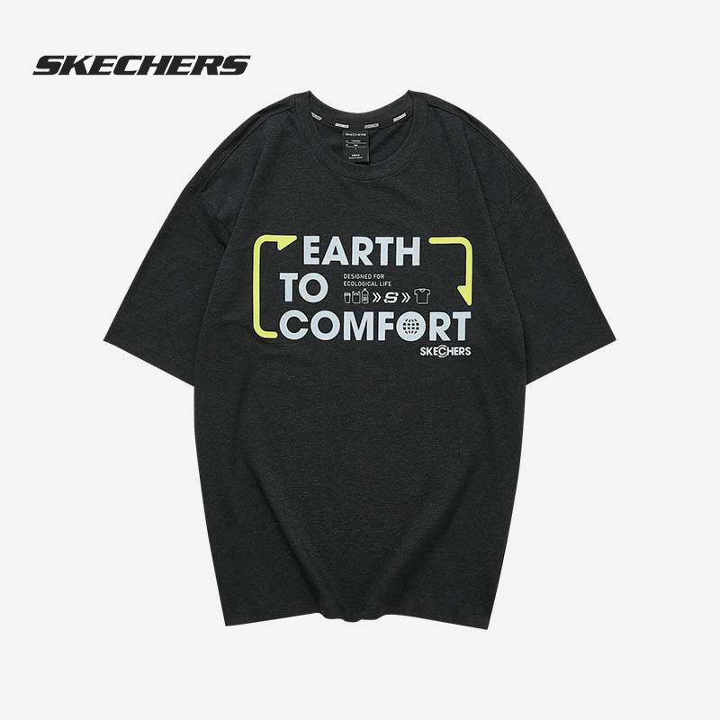 Skechers/斯凯奇正品新款休闲夏季男女短袖运动T恤L221U037