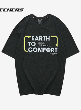 Skechers/斯凯奇正品新款休闲夏季男女短袖运动T恤L221U037