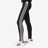 女子跑步运动健身弹力透气紧身长裤 正品 BQ2072 阿迪达斯 Adidas