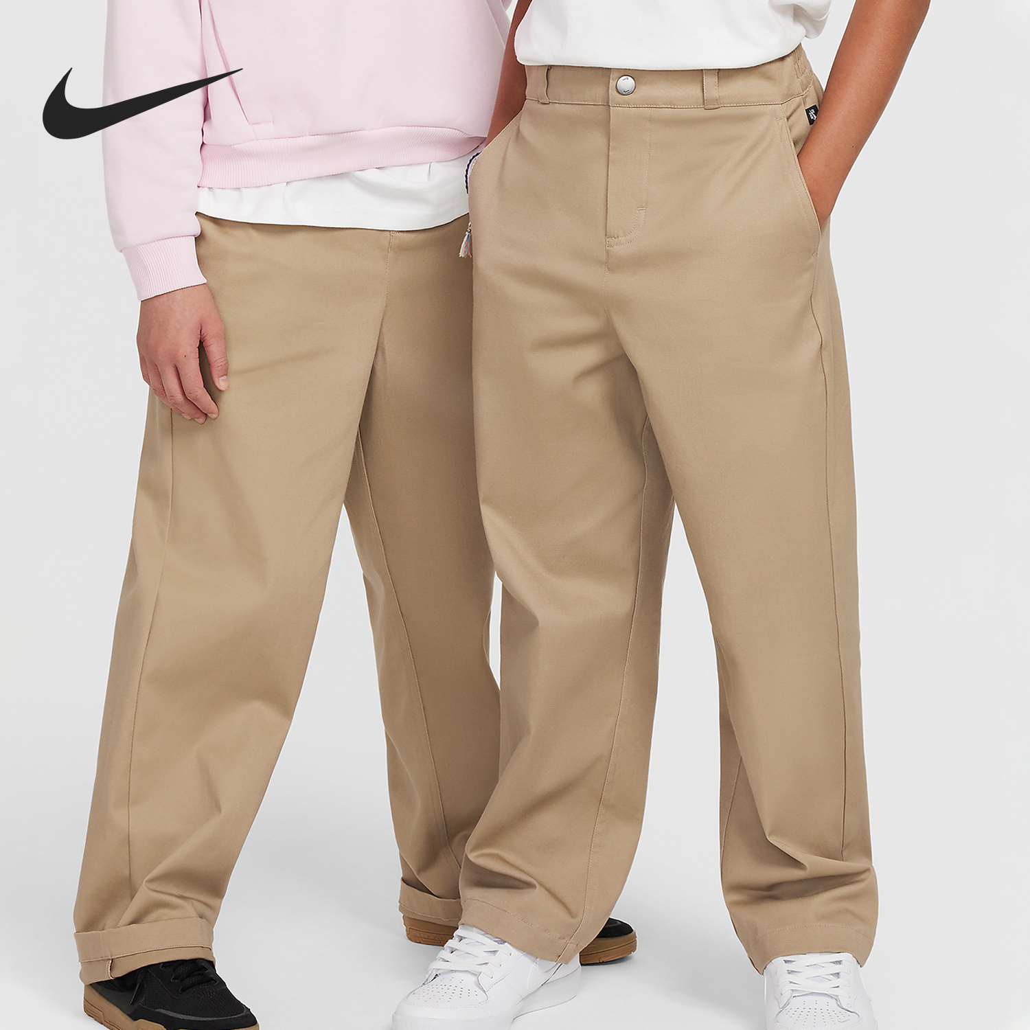 Nike/耐克正品2024新款大童梭织斜纹布滑板长裤FN9215-247