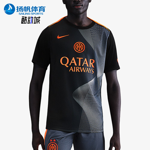 Nike/耐克正品夏季男士运动训练柔软套头足球短袖T恤HM3441-010