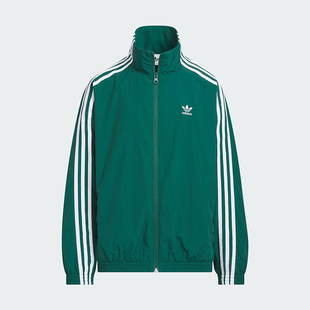 Adidas 三叶草大童休闲梭织立领耐穿运动外套KQ5493 阿迪达斯正品
