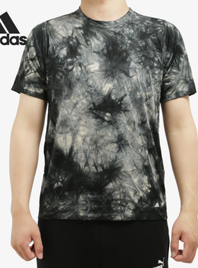 Adidas/阿迪达斯正品夏季男子印花休闲运动短袖T恤 EJ8089