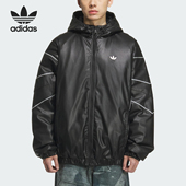 Adidas 三叶草男女运动宽松连帽保暖棉服KC2653 阿迪达斯正品