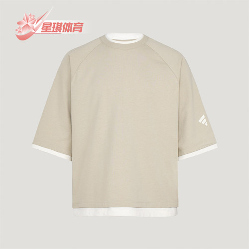 Adidas/阿迪达斯正品2026男士宽松时尚圆领经典日常休闲T恤KY5599