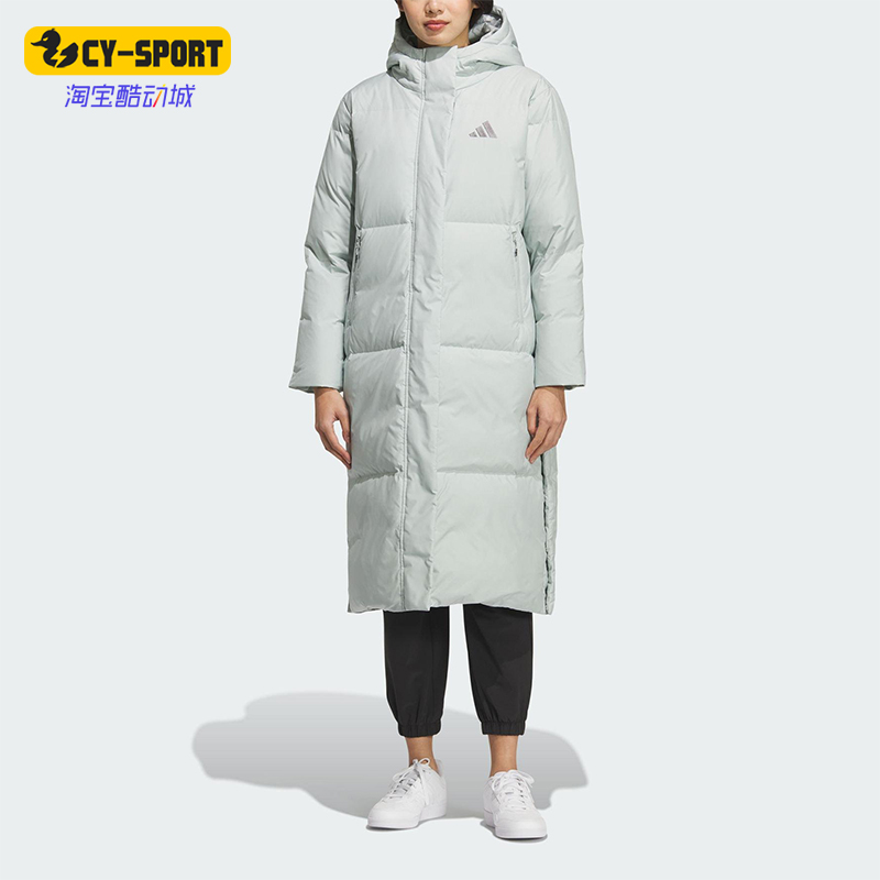 Adidas/阿迪达斯正品W PUFF L DOWN女士保暖长款运动羽绒服KC5949