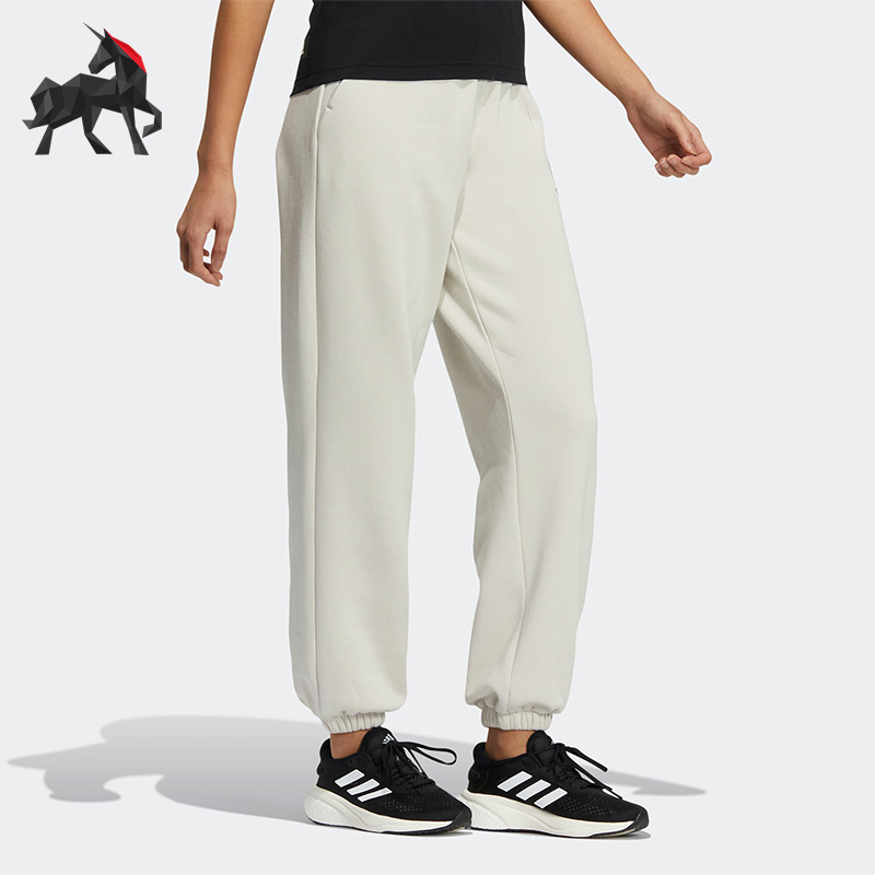 阿迪达斯女子加绒束脚运动休闲裤