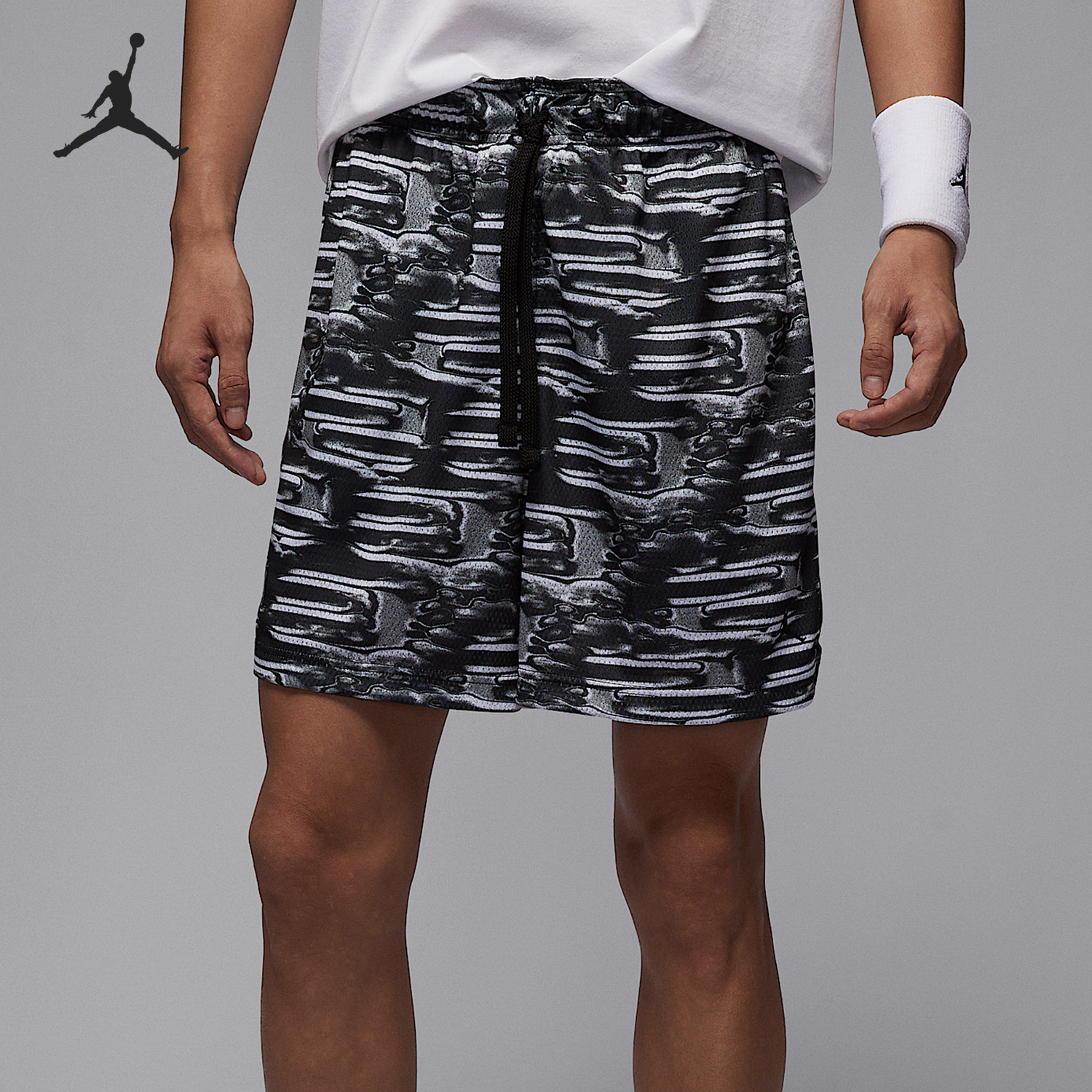 Nike/耐克官方正品JORDAN男士运动网眼印花透气短裤HQ8668-010,运动服/休闲服装,运动中长裤／短裤,淘宝优惠券,粉丝福利购,淘宝优惠卷