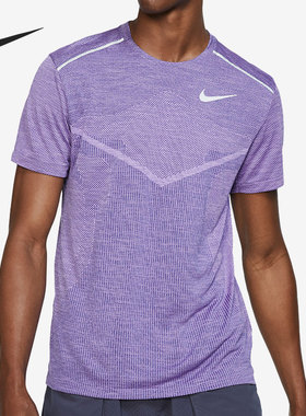 Nike/耐克正品男子反光透气跑步训练运动短袖T恤 AJ7616-451