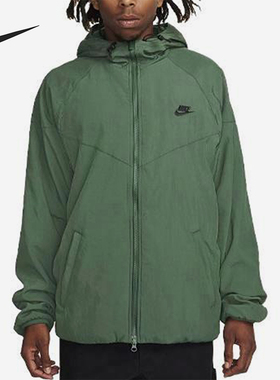 Nike/耐克正品男士刺绣宽松休闲运动连帽夹克外套FB8618-323