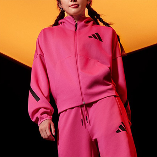 阿迪达斯女士时尚连帽户外外套